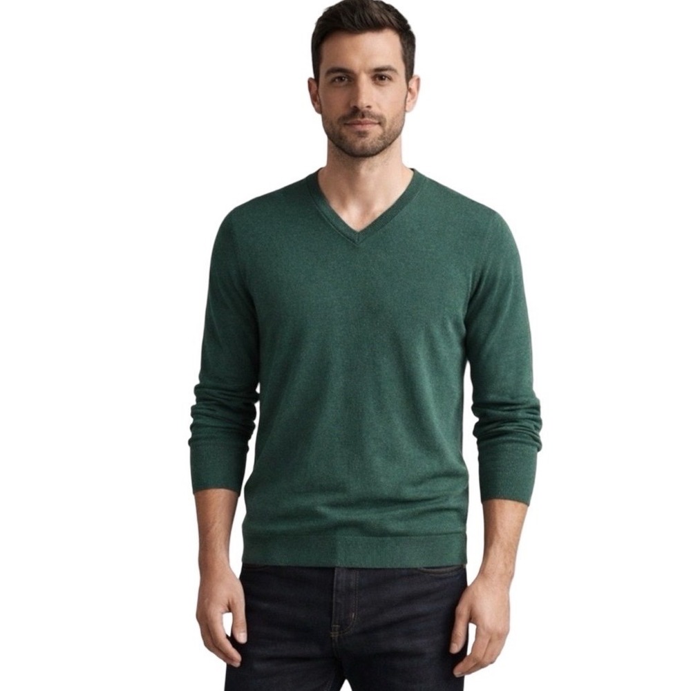 Banana Republic Luxury Blend Silk Cashmere Sweater‎ Men's Size Large Preppy